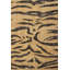 Distressed Homage Hand Knotted Wool Animal Print Area Rug in Black, Beige, Brown, Orange, Gray, Blue-1192621204
