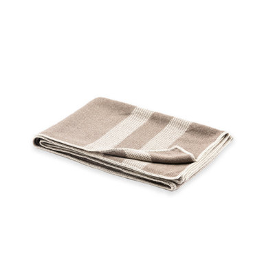 Fibre by Auskin Baby Alpaca Wool Throw – Woven Stripe Design – Indoor Accent 47x71"