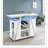 Katia White High Gloss Wine Cabinet with LED