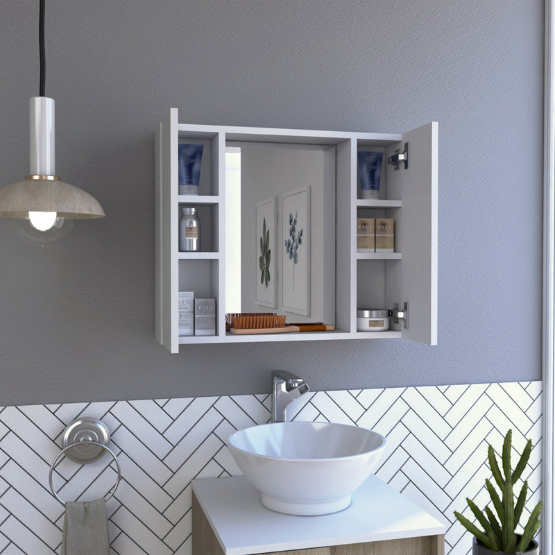 Rangement pour salle de bain Morrey, Blanc