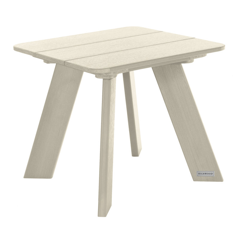 Table d'appoint en plastique Byrnes, Blanc délavé