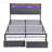LED Upholstered Bed Frame With Charging Station-816320682