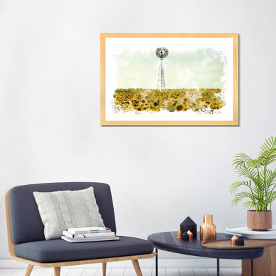 «Windmill Sunflowers» par Kimberly Allen - reproduction d'art