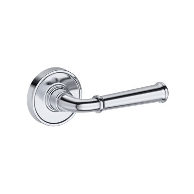 Dunsmoor Half Dummy Lever with Recessed Round Rose in Unlacquered Brass