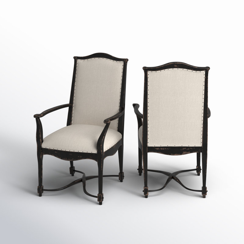 CiaoBella Upholstered Arm Chair, Black