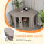 Meuble de cage d'angle pour chien PawHut