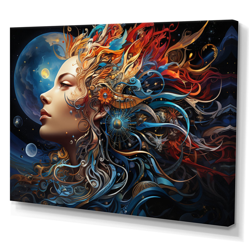 Surrealism Cosmic Surrender - Surrealism Canvas Prints, Toile tendue, H 16 po x l 32 po x P 1 po