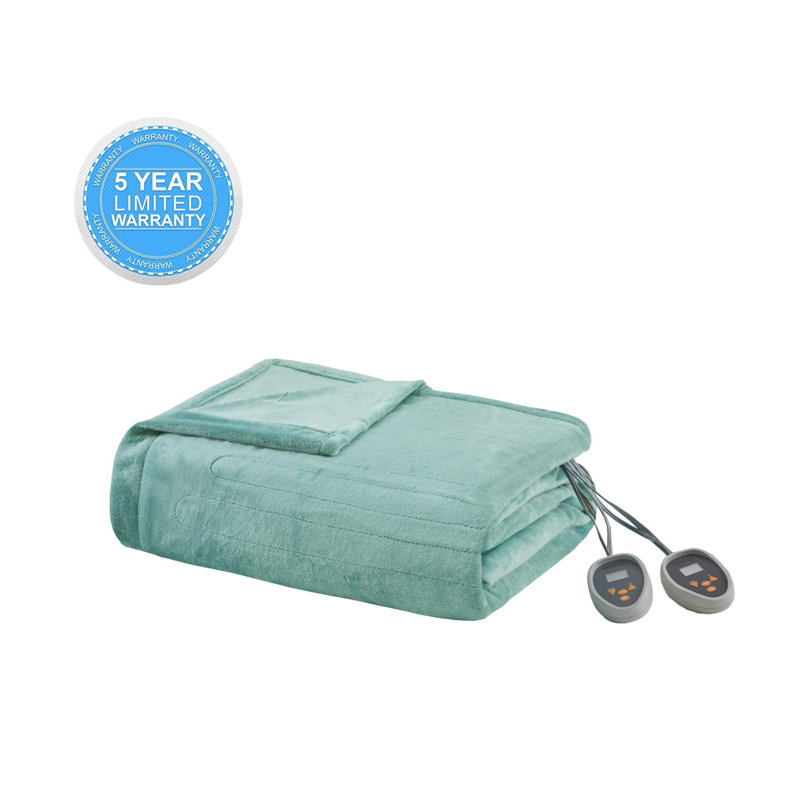 Couverture en tricot Bree, Double, Turquoise