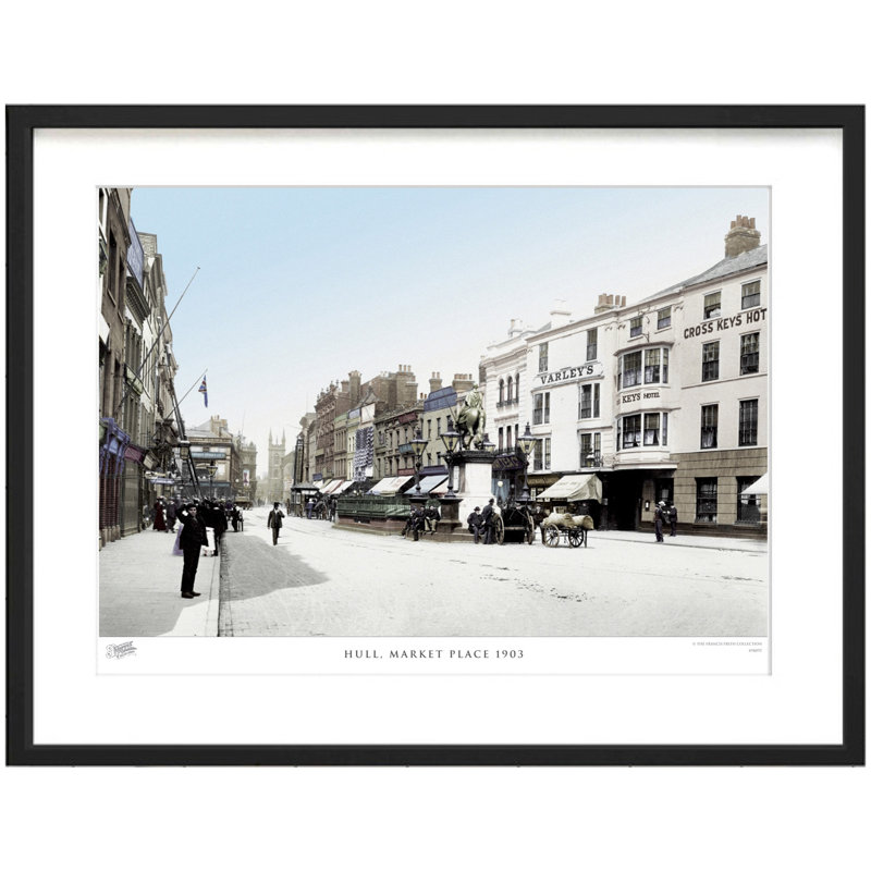Hull, Market Place 1903 by Francis Frith - Single Picture Frame Print, 45cm H x 60cm W x 2.3cm D
