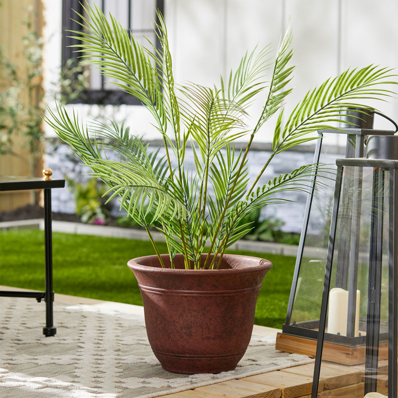 Sayoko Pot Planter, Red, 9.6" H x 13" W x 13" D