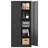 Metal Garage Storage Cabinet, Black Tool Steel Locking Cabinet With Doors And Shelves, Tall Cabinets For Garage Storage Systems Lockable File Cabinet For Home Office, Classroom/Pantry