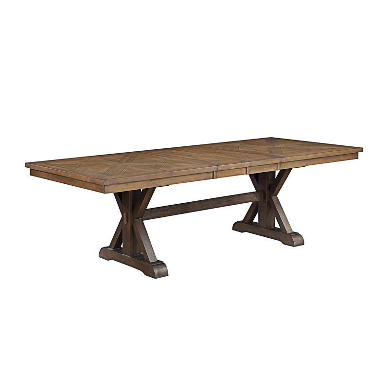 Jacksonport Rectangular Extendable Dining Table（Only Table,Chairs not included ）, 30.05"H x 96.05"L x 42.05"W, Brown