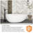 x Freestanding Soaking Plastic / Acrylic Bathtub