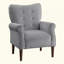 Fauteuil en velours rembourré avec dossier capitonné-691396636