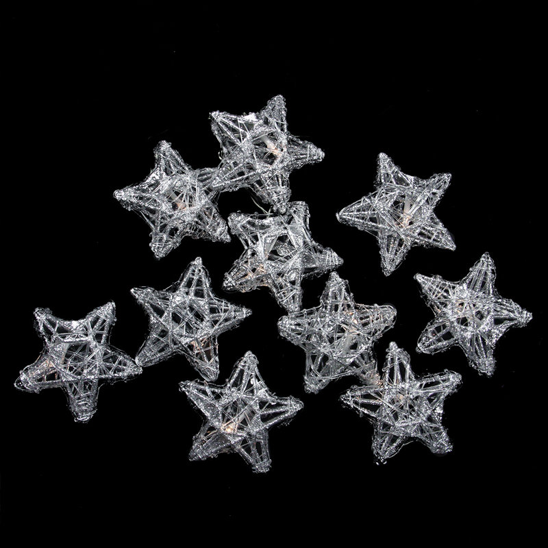 10 lumières de Noël en verre filé à DEL