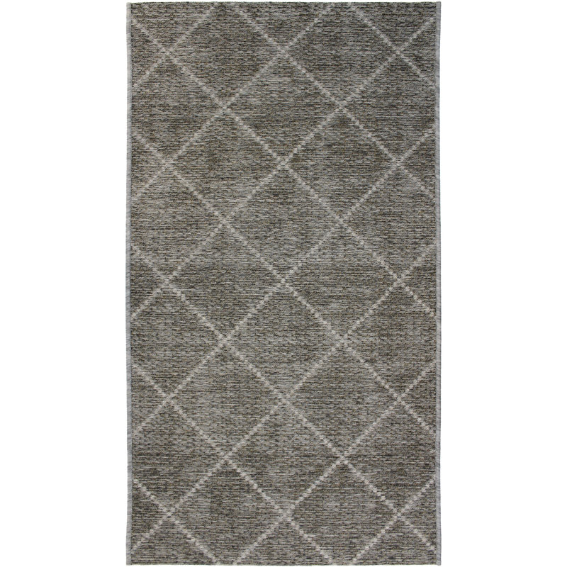 Tapis gris à tissé plat Cravens, Rectangle 2 pi x 3 pi 7 po