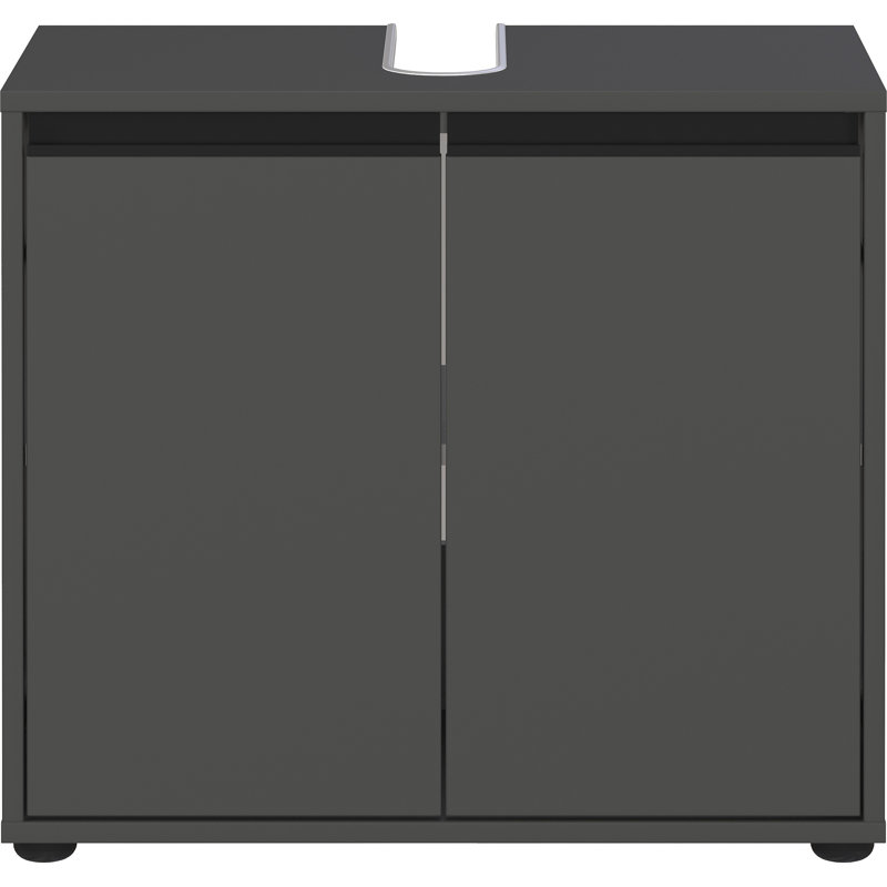 Carratelli 63cm Single Bathroom Vanity Base Only, Graphite details