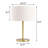 Drum Shade Metal Bedside Table Lamp Gold