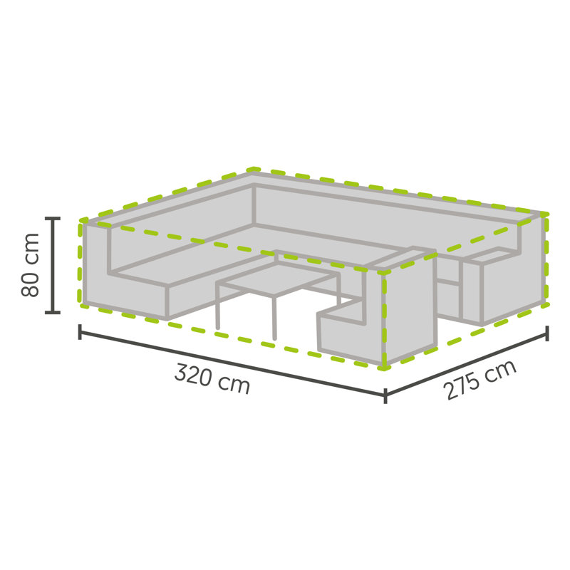 Protective Cover For Lounge Sets Extra Large/Extra Large 320X275X80 Cm