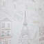 Pastel, mauve, rose, menthe, gris, tour Eiffel, Paris