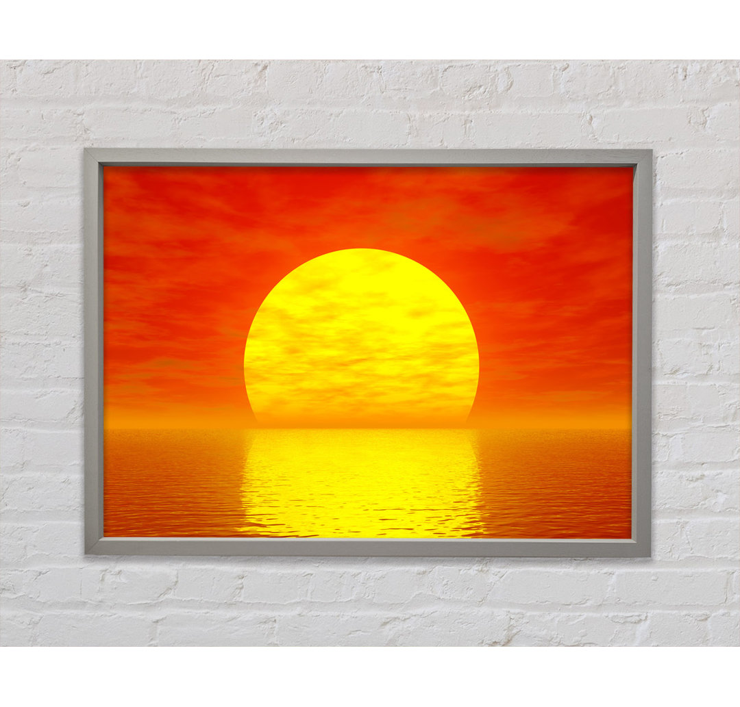 Glorious Orange Sunset - Einzelner Bilderrahmen Kunstdrucke auf Leinwand