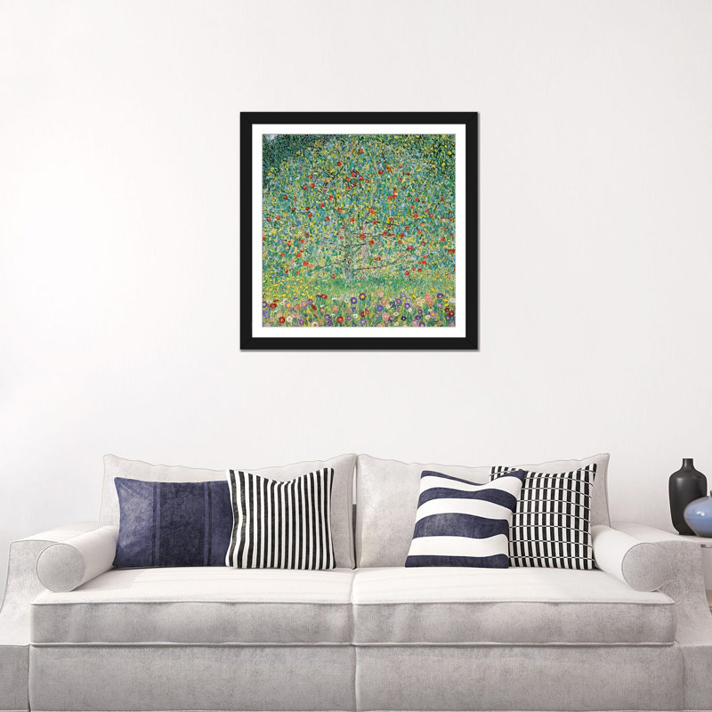 «Apple Tree I, 1912» par Gustav Klimt, reproduction d'art sur toile tendue, H 24 po x l 24 po x P 1 po, Blanc