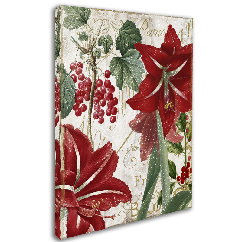 «Amaryllis» par Jadaya, impression sur toile tendue, H 19 po x l 14 po x P 2 po