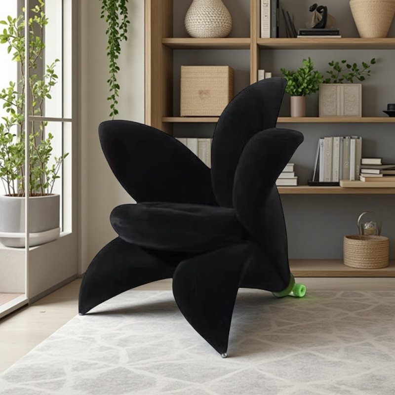 Simple and Creative Flower-Shaped Sofa Chair, Noir