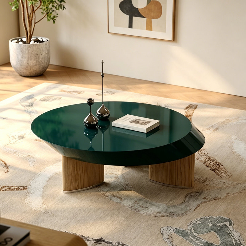 Table basse verte élégante, luxueuse et élégante