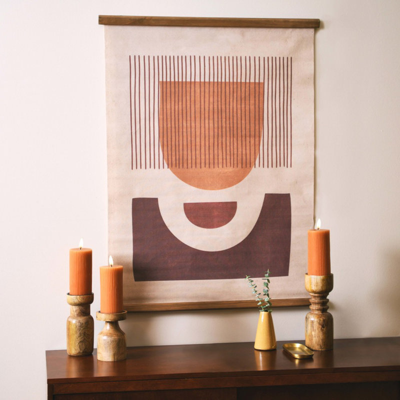 Modern Boho Wood Scroll Wall Decor