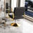 Hydraulic Salon Chair - 360° Swivel Barber Stylist Chair With Pump, Non-Tilting Hairdressing Chair For Hair Salons, Tattoo & Beauty Spa (Professional Stylist Equipment)(Black+Gold)