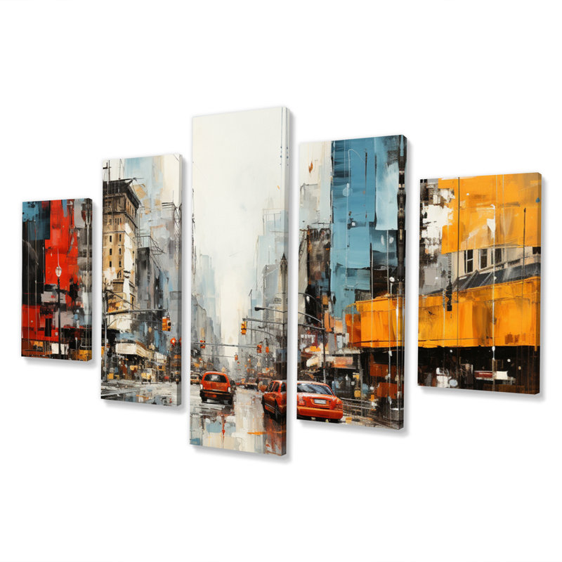 Urban Eclecticism - 5 pièces sur toile tendue