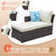 Ensemble de conversation modulaire en osier pour 3 personnes avec coussins
