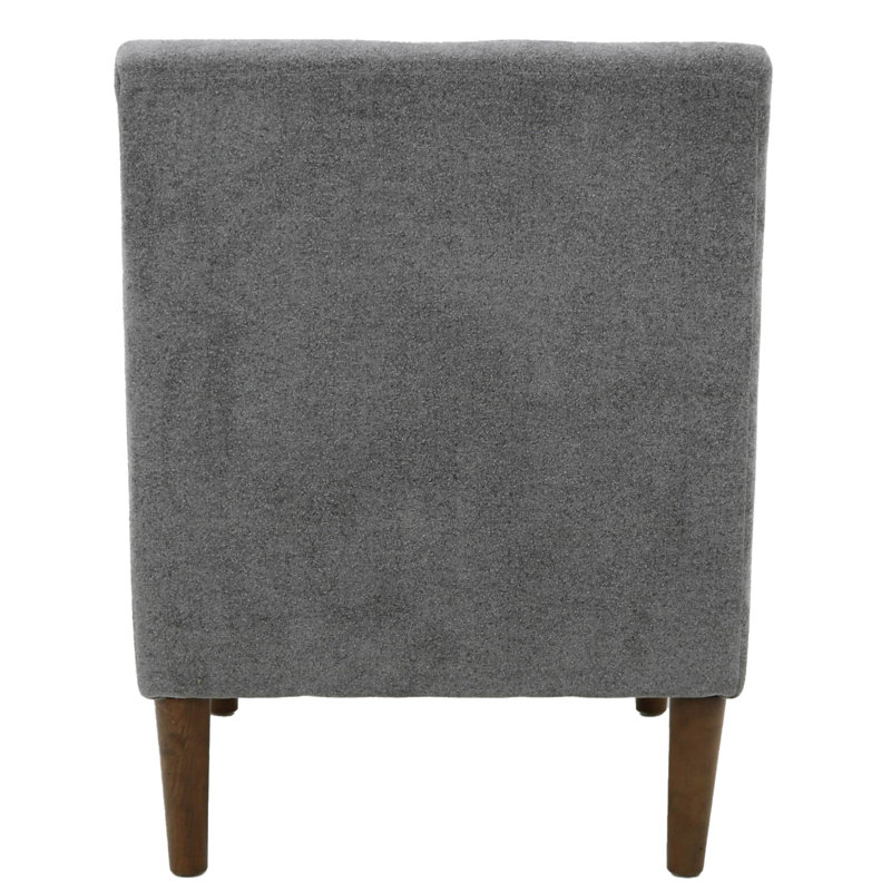 Shea Fabric Upholstered Armchair, Gray Polyester Blend