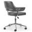 Chaise de travail pivotante en similicuir Avery-1219830831