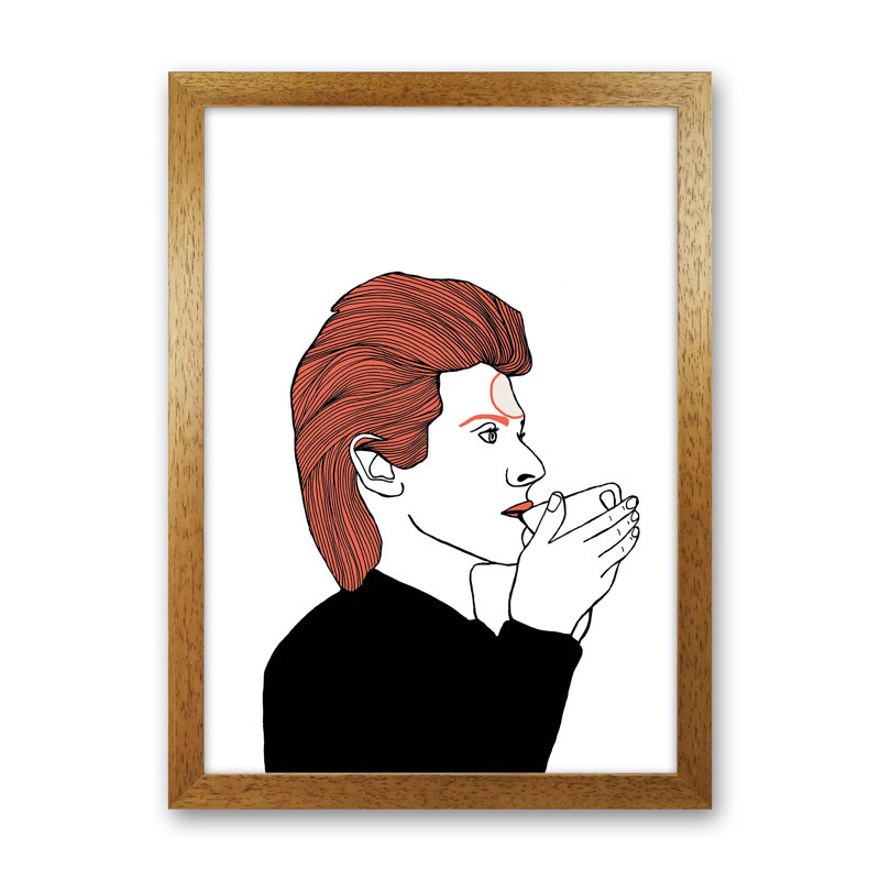 Bowie Tea by Carissa Tanton - Print, Oak Framed, 88cm H x 64cm W x 3cm D