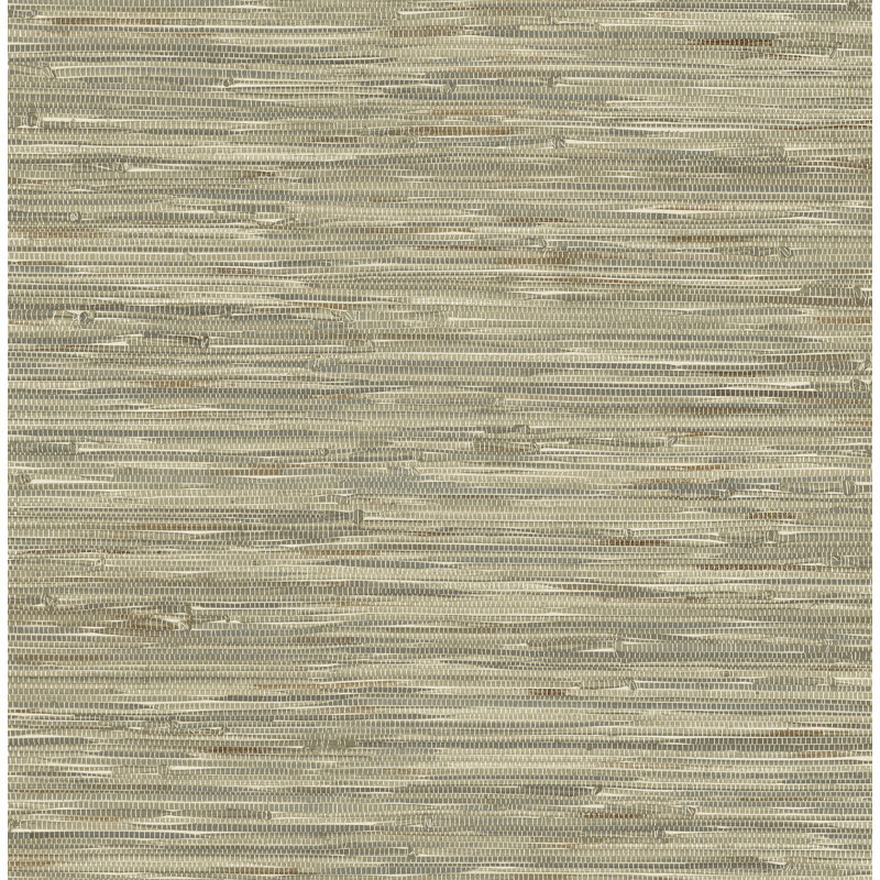 Exhale Light Brown Woven Faux Grasscloth Wallpaper, Olive