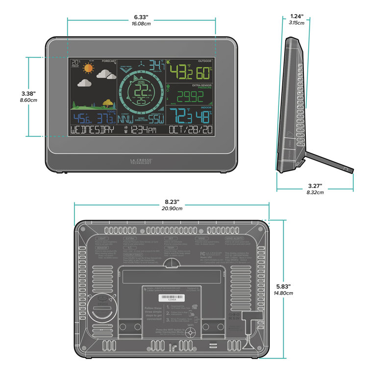 Estación meteorológica WiFi C79790 +ANEMÓMETRO LTV-WSDTH03 Sensor