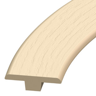 Rubber 0.5'' W x 94'' L T-Molding in Cream