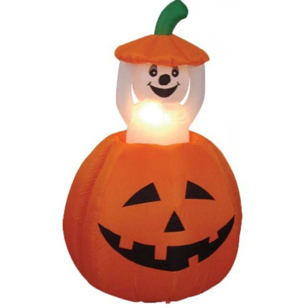 Citrouille d’halloween animée et fantôme gonflable