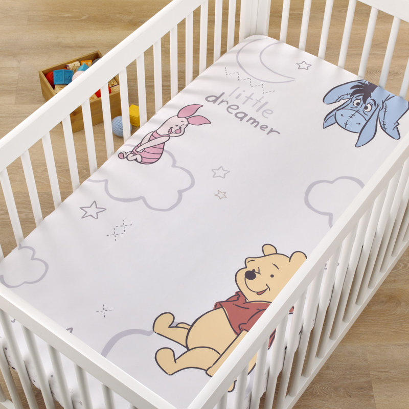 Drap-housse pour lit de bébé NoJo Disney Winnie l'ourson Blustery Day Little Dreamer