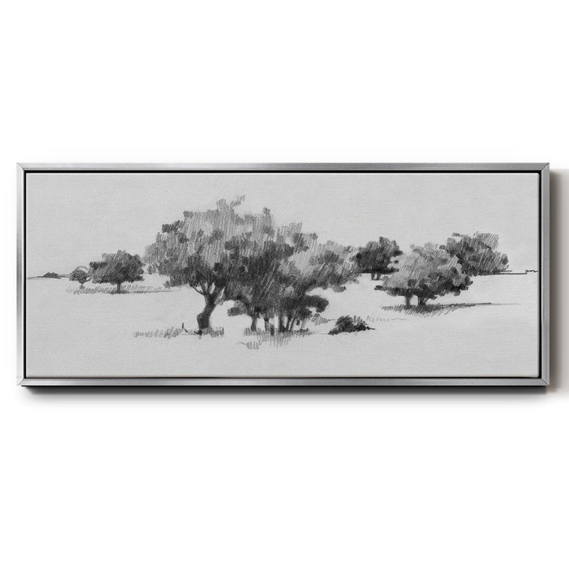 Treeline S Croquis II - Toile encadrée, H 24 po x l 60 po