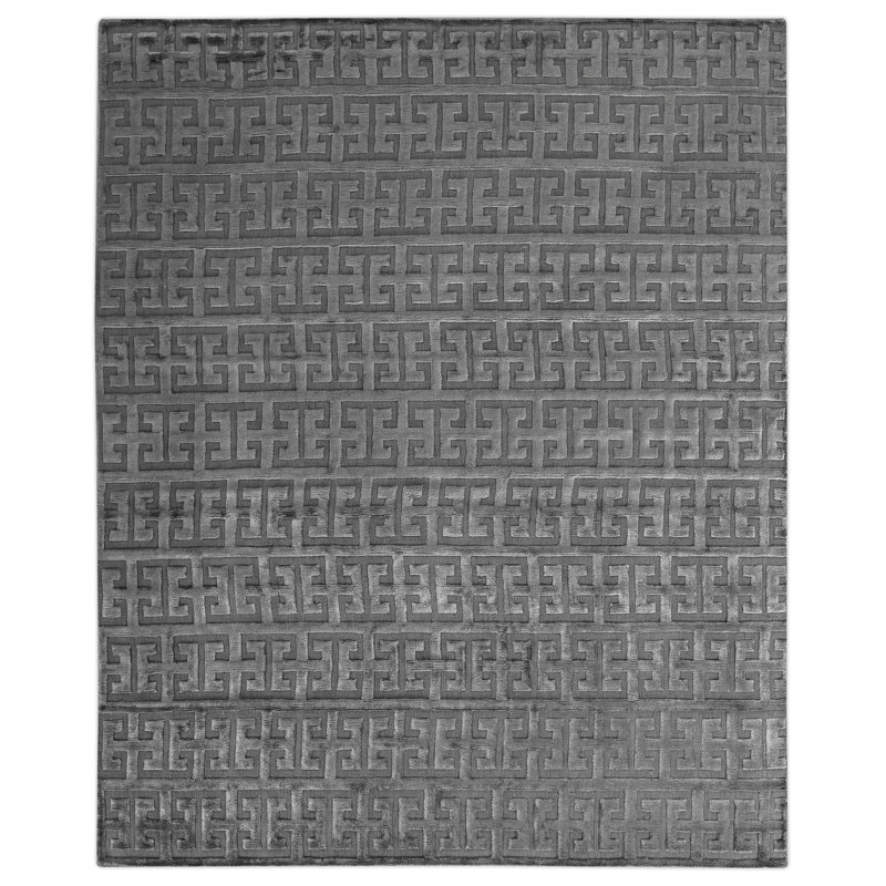 Kingsley Geometric Area Rug in Aqua, Rectangle 8' x 10'