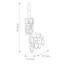 Eisenman Steel Candle Wall Light