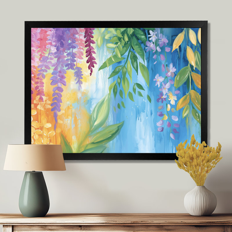«Summer Jungle Path To Heaven I», reproduction d'art sur toile, Reproduction encadrée d'une seule photo sans pass, Noir