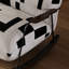 Chaise berçante classique à carreaux noir et blanc classique