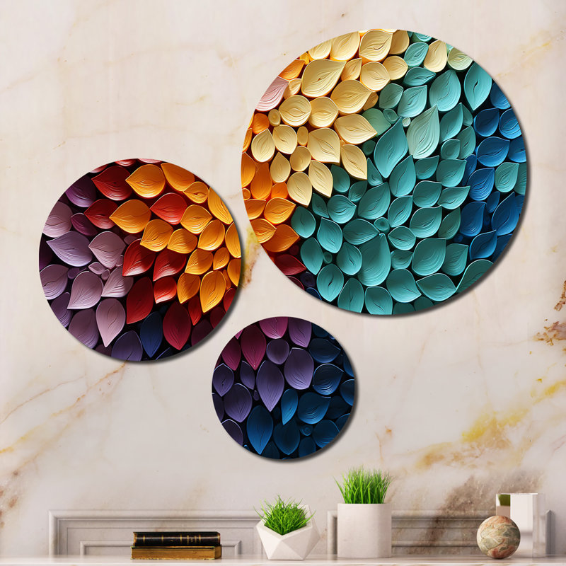 Hardedge Art Harmonic Fusion III Abstract Wall Decor on Metal