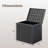 Outdoor Storage Box, Resin Bench with Lockable Lid, 30-Gallon, 1-Unit, (Black)-128496419
