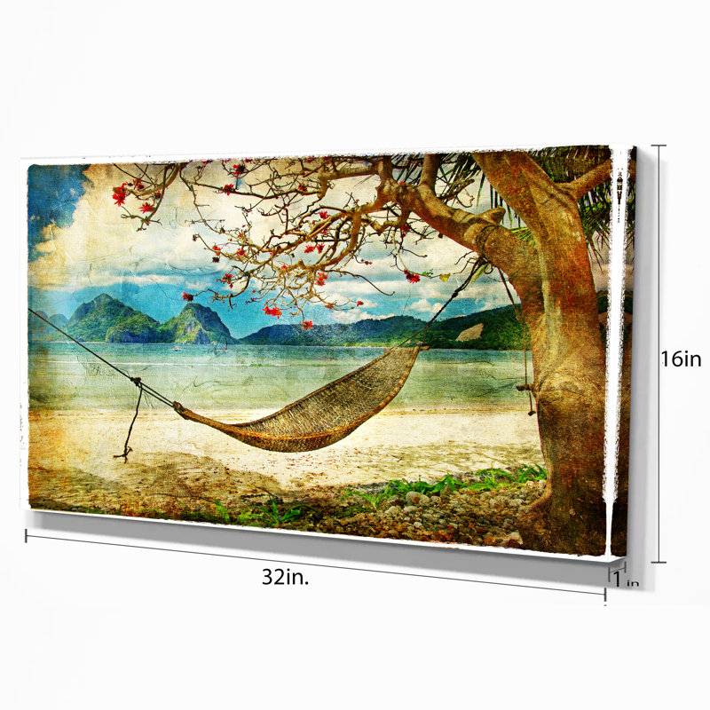« tropical sleep swing », impression Digital, H 16 po x l 32 po x P 1 po, Toile tendue