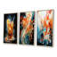 «Peach Soda Abstract Carbonation - Soda», ensemble de 3 reproductions d'art mural-704088059-704088056